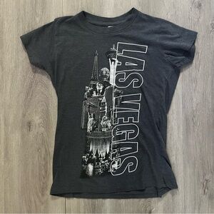 Las Vegas Woman’s Trip Tee Short Sleeve In Grey Size Small 100% Cotton